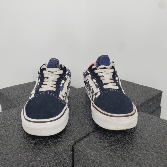 Vans Old Skool Checkerboard Blue Flame Shoes 5.5 Women 4 Men Sneakers - Picture 11 of 15